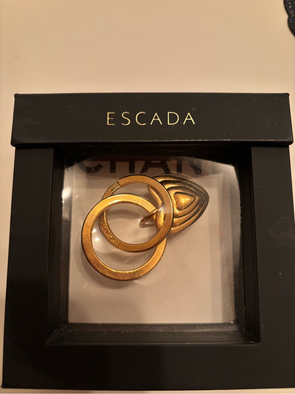 ESCADA Gold Tone key chain